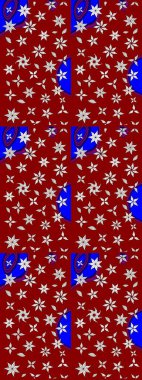 Düz Çiçek Elementleri Tasarımı. Güzel çiçek deseni. Renkli Bahar Teması eskiz kalıbı. Kırmızı renkte çiçekler.