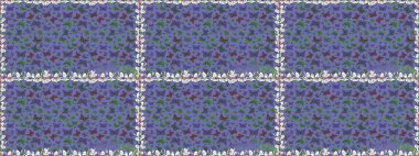 Kelebek görüntüsü. Tropikal kelebek deseni mor ve yeşil renklerde. Basit bir şekilde. Çiz, çiz, çiz. Raster illüstrasyonu.