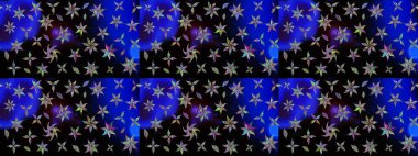 Raster illüstrasyonu. Küçük çiçekli basit bir çiçek çizimi. Siyah renkte sevimli çiçekler. Moda baskısı, albüm, ambalaj kağıdı, duvar kağıdı için zarif dekoratif süslemeler..