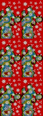 Raster illüstrasyonu. Robot resim. Küçük çiçekte sevimli çiçek deseni var..