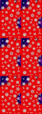 Kırmızı renkte çiçekler. Raster düz çiçek çizim deseni. Tasarım hediye paketi, tebrik kartları, posterler ve afiş tasarımı.