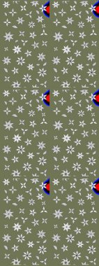 Tekstil ve kapak tasarımı için mükemmel. Doodle tarzı. Yeşil renkli çiçekler. Renkli yeşil çizim kalıbı. Elle çizilmiş sonbahar çiçeği deseni..