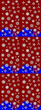 Nazikçe, güzel çiçek arkaplanı. Kırmızı ve nötr renklerde çiçekler. Raster çiçek desenli ve çiçekli..