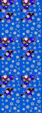 Özgürlük stili Millefleur 'lar. Küçük yabani çiçeklerdeki halk modelini çiz. Tekstil, duvar kâğıdı, kapaklar, yüzey, baskı, hediye paketi, hatıra defteri, dekupaj. Taşralı şıklığı.