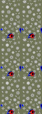 Küçük çiçekte güzel bir desen var. Doğa. - Yeşil çiçekler. Çiçek arkaplan. Çiçek kolajı. Çiçek kompozisyonu. Raster deseni.