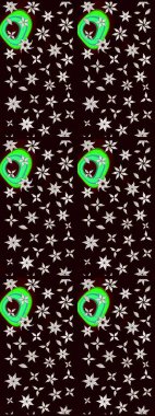 Siyah renkli çiçekler. Düz Çiçek Elementleri Tasarımı. Sevimli çiçek raster deseni. Renkli Bahar Teması çizim şablonu.