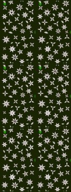 Eskiz klasiği. Raster Şirin kumaş deseni. Düz Çiçek Elementleri Tasarımı. Renkli Bahar Teması çizim şablonu.