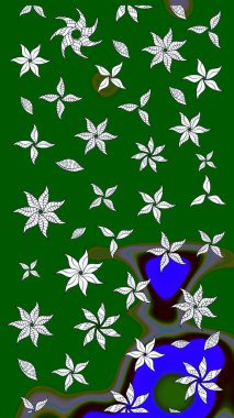 Renkli Bahar Teması eskiz kalıbı. Çiçek desenli eskiz, yaz çiçekleri. Yeşil renkli çiçekler. Düz Çiçek Elementleri Tasarımı.