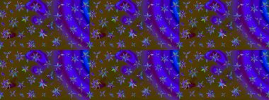 Bir sürü kahverengi ve soyut çiçekli tropik eskiz deseni. Küçük çiçekteki sevimli çiçek deseni. Varicolobrown Raster çizimi.