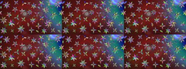 Hediye ambalaj kağıdı, tebrik kartları, posterler ve pankart tasarımı. Raster düz çiçek çizim deseni. Kahverengi renkte çiçekler.