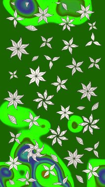 Raster illüstrasyonu. Çizim kalıbı. Organik motif arka planı. Ultraviyole kumaş deseni.