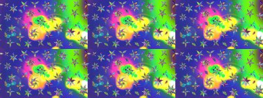 Güzel kumaş deseni. Bahar çiçekleriyle güzel bir çiçek deseni çizmişsin. Raster illüstrasyonu.