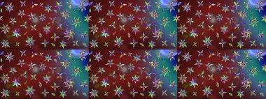 Hediye ambalaj kağıdı, tebrik kartları, posterler ve pankart tasarımı. Raster düz çiçek çizim deseni. Kahverengi renkte çiçekler.