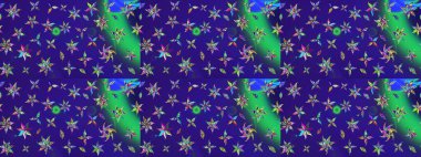 Renkli Bahar Teması eskiz kalıbı. Düz Çiçek Elementleri Tasarımı. Parlak arkaplan eskiz desenli çiçekli fantezi tasarımı.