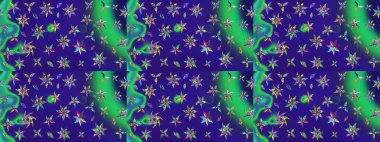 Raster illüstrasyonu. Küçük çaplı çiçeklerdeki basit şirin desenler. Tekstil veya kitap kapakları, imalat, duvar kağıtları, baskı, hediye paketi ve yapıştırma kitabı için çiçek eskiz geçmişi.