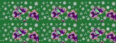 Şatafatlı bahar bahçesi dokusu. Yeşil ve nötr renkler üzerine çiçek çizimi. Raster illüstrasyonu. Yeşil ve nötr renklerde çiçekler. Çiçek deseni.