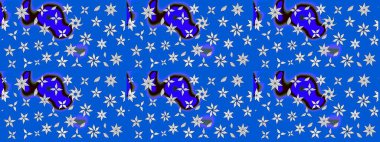 Çiçek deseni. Chichi 'nin kumaş kalıbını çiz. Renkli Bahar Teması eskiz kalıbı. Düz Çiçek Elementleri Tasarımı. Raster illüstrasyonu.