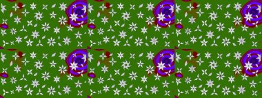 Raster illüstrasyonu. Güzel kumaş deseni. Bahar çiçekli güzel bir çiçek deseni..