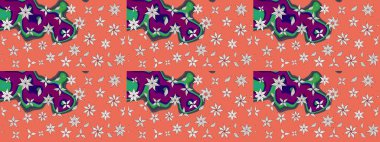 Of doodle elements. Hand drawn Raster illustration. Sketch flower pattern can be used for wallpaper, website background, wrapping paper, invitation, flyer, banner or website.