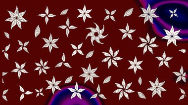 Raster illüstrasyonu. Robot resim. Küçük çiçekte sevimli çiçek deseni var..