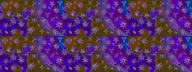 Yumuşak, bahar çiçekli arka plan. Çiçekli karalama şeklinde Raster çiçek deseni. Mor renkte çiçekler.