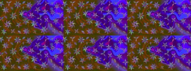 Moda baskıları için zarif bir şablon. Robot resim. Motley illüstrasyonu. Çiçekli yaz çiçekleri. Küçük renkli çiçekler. Küçük çiçekte şirin desenler.