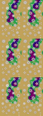 Kabile sanatı boho baskısı, klasik çiçek arkaplanı. Soyut etnik raster çizim kalıbı. Arkaplan dokusu, duvar kağıdı, sarı renkli çiçek teması.