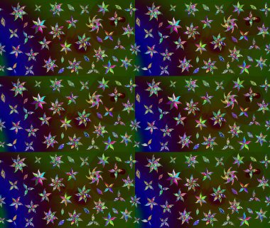 Çiçekler, dallar, bitkiler ve çiçekler. Güzel kumaş deseni. El çizimi. Raster illüstrasyonu.