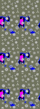 Raster Henna dövme stili. Tekstil, tebrik kartı, boyama kitabı, telefon kılıfı baskısı için kullanılabilir. Etnik Mandala süsü. Hint çiçekli desenli şal desenli..