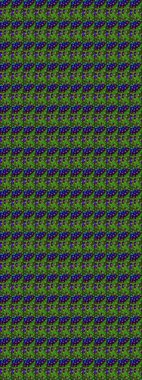 Raster illüstrasyonu. Şirin karalamalı çiçek desenli çizim. Raster illüstrasyonu. Eskiz stili yeşil renkler. El yapımı çiçek ve bitki koleksiyonu.