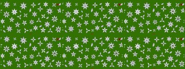 Raster suluboya çiçek deseni, narin çiçekler, yeşil çiçekler, tebrik kartı şablonu. Güzel kumaş deseni.