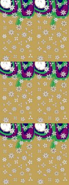 Sarı arka planda. Tekstil, kumaş, ambalaj, hatıra defteri için hoş bir çiçek arkaplanı. Çocuksu tasarım. Elle çizilmiş karalama çiçekleri ile Raster çizim deseni.