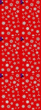 Raster illüstrasyonu. Kırmızı renkte karalamalı çiçek deseni çiz.