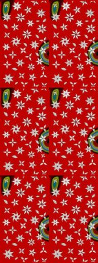 Renkli Bahar Teması eskiz kalıbı. Düz Çiçek Elementleri Tasarımı. Kırmızı renkte çiçekler. Raster illüstrasyonunda çiçek deseni çizimi.