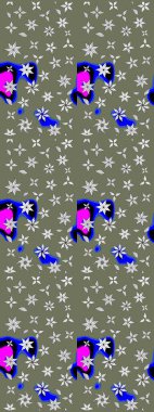 Raster Henna dövme stili. Tekstil, tebrik kartı, boyama kitabı, telefon kılıfı baskısı için kullanılabilir. Etnik Mandala süsü. Hint çiçekli desenli şal desenli..