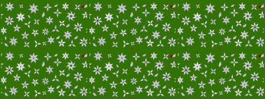 Raster suluboya çiçek deseni, narin çiçekler, yeşil çiçekler, tebrik kartı şablonu. Güzel kumaş deseni.