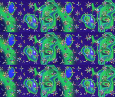 Hoş bir çiçek geçmişi var. Küçük bir çiçekte eskiz deseni. Güzel kumaş deseni. Raster illüstrasyonu.