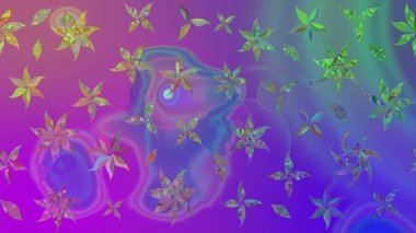 Küçük çiçekteki sevimli çiçek deseni. Raster illüstrasyonu. Çizim.