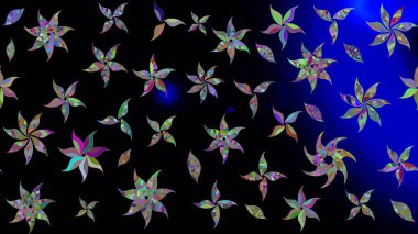 Organik motif arka planı. Raster illüstrasyonu. Ultraviyole kumaş deseni. Çizim deseni.