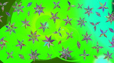 Halk tarzı. Parlak renkli çiçekli ve yeşil yapraklı harika bir çiçek deseni. Modern çiçek arkaplanı. Moda baskıları için zarif bir şablon.