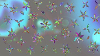 Çiçekler suluboya eskiz deseni. Raster Stili kumaş deseni.