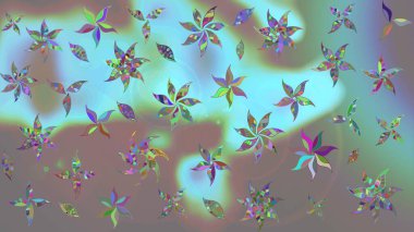 Doğa. - Mavi çiçekler. Çiçek kolajı. Raster deseni. Çiçek arkaplan. Çiçek kompozisyonu. Küçük çiçekte güzel desen var..