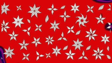 Gömlek, arka plan modelini çiz. Kırmızı ve nötr renklerde çiçekler. Tropik çiçekler.