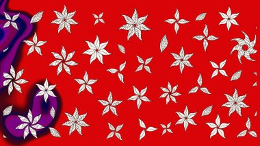 Raster illüstrasyonu. Kırmızı ve nötr renklerde çiçekler. Çizim çiçek deseni duvar kağıdı için kullanılabilir.