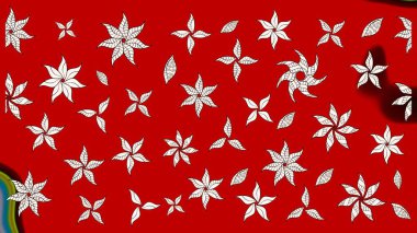 Vadinin çiçekleri kırmızı ve nötr renklerde. Raster çiçek desenleri çiziyor..