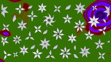 Bahar çiçekleriyle güzel bir çiçek deseni çizmişsin. Güzel kumaş deseni. Raster illüstrasyonu.