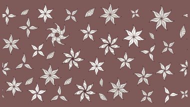 Sketch Floral Pattern in Raster illustration. Fancy fabric pattern. Colour Spring Theme sketch pattern Background. Flat Flower Elements Design.