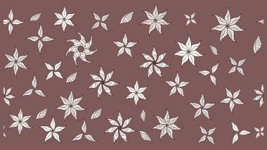 Suluboya, elle çizilmiş. Vadinin çiçekleri kahverengi ve nötr renklerde. Eskiz arkaplan modeli. Raster - stok.