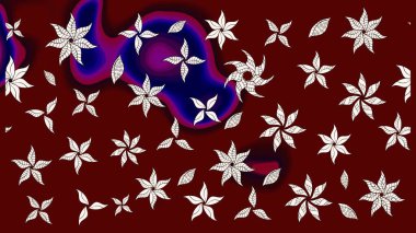 Küçük çiçekli şirin bir desen. Çiçek ve yapraklı çiçek deseni. Raster illüstrasyonu.