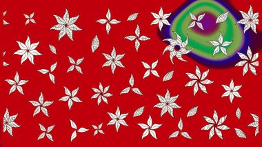 Modern stil dokusu. Çiçek desenli raster, kırmızı ve nötr çizgi grafik deseni soyut raster arkaplan.